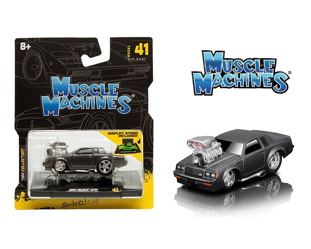 Muscle Machines 1987 Buick GNX Dark Grey Metallic 15581 1/64 | eBay