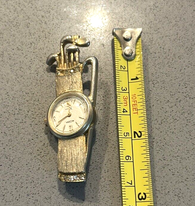 Vintage 1950\'s Medana Watch Broach with a 7 Jewel Mechanical Movement Rare 1950 main image 4