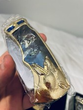 Navaja de Bolsillo Cuchillo Lobo En Caja de Estaño, Cuchillos de Oro RAROS NUNCA ABIERTOS 4 Disponibles