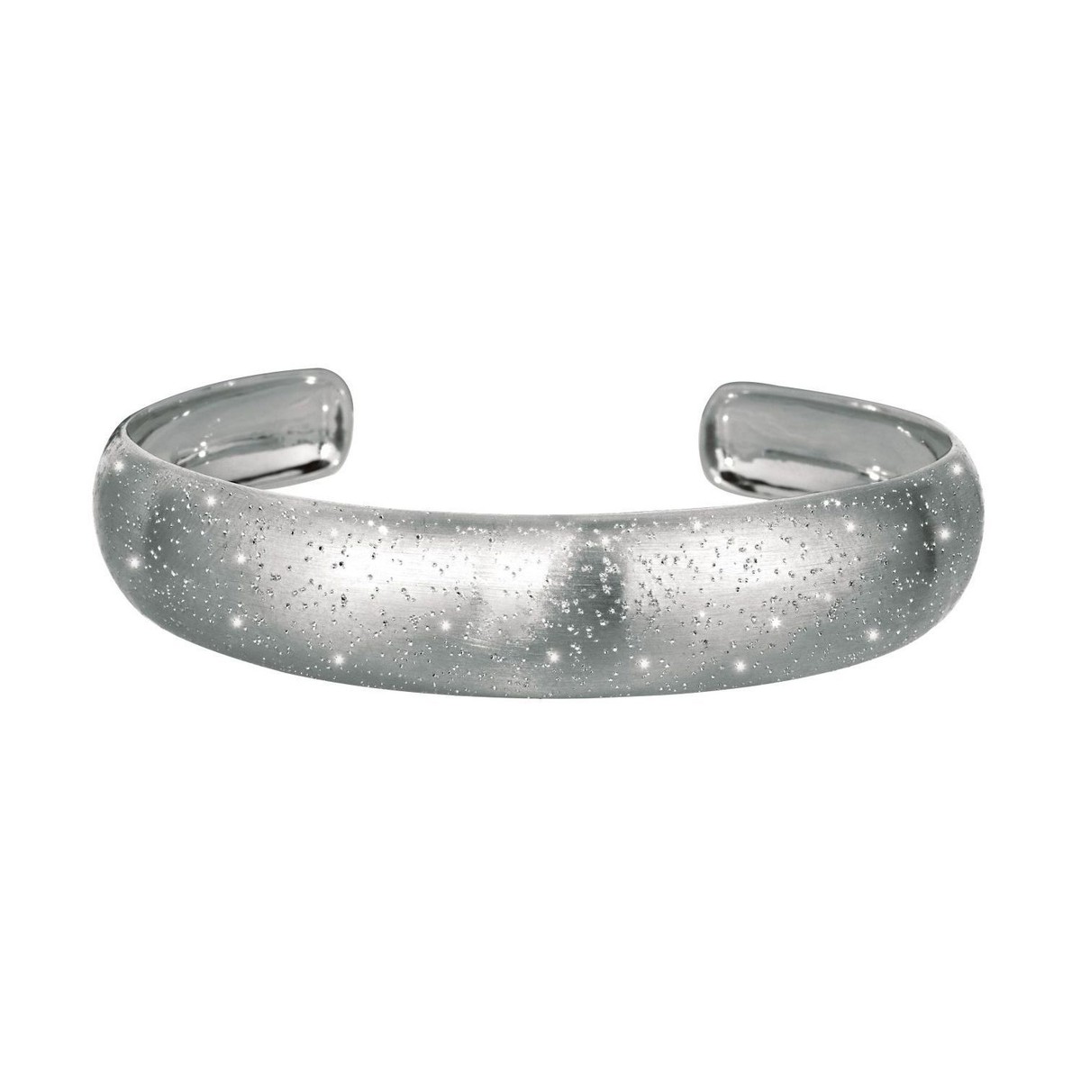 Stardust Sparkle Glitter Cuff Bangle Bracelet Real Solid 925