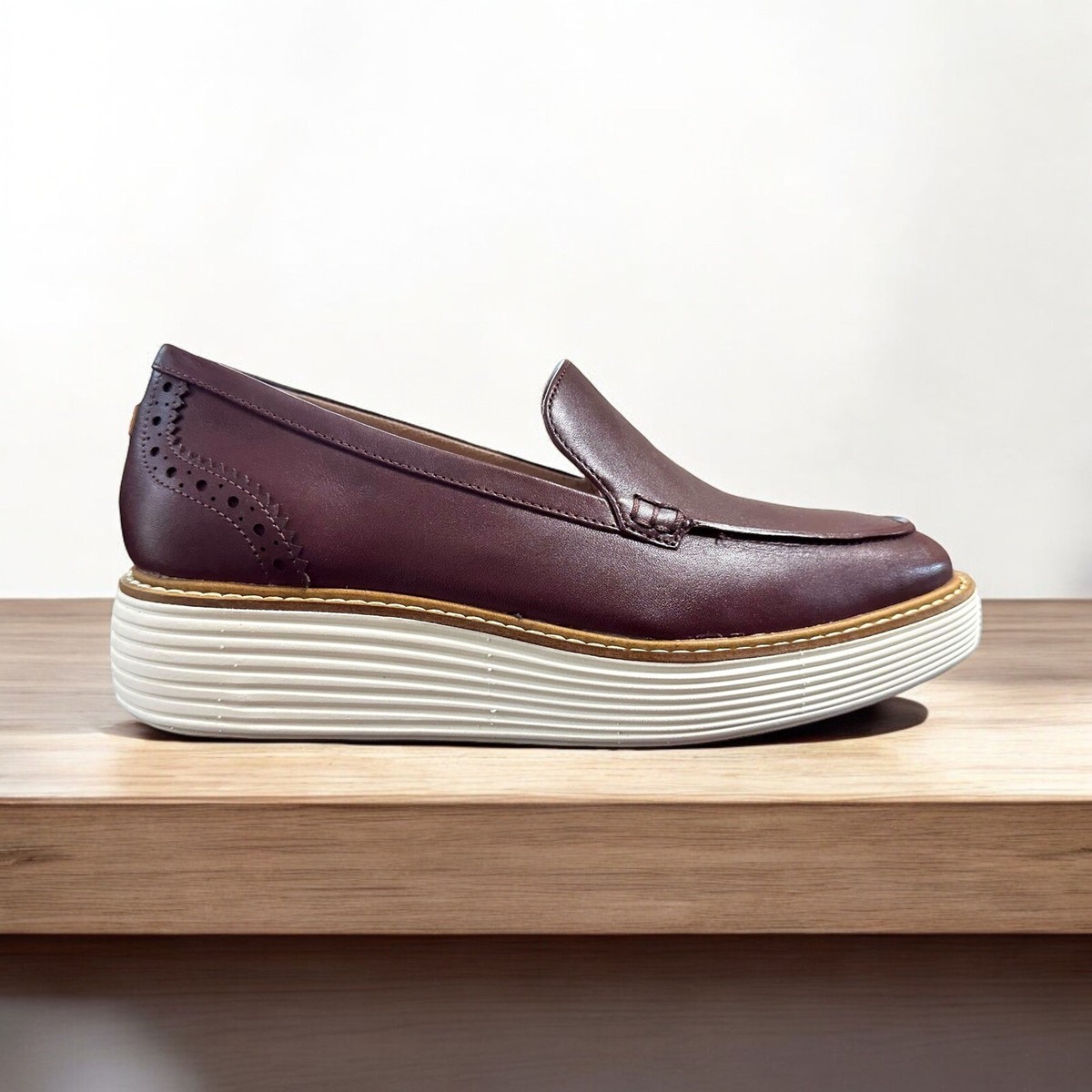 Cole Haan women's Shoes Burgundy Originalgrand Platform Venetian