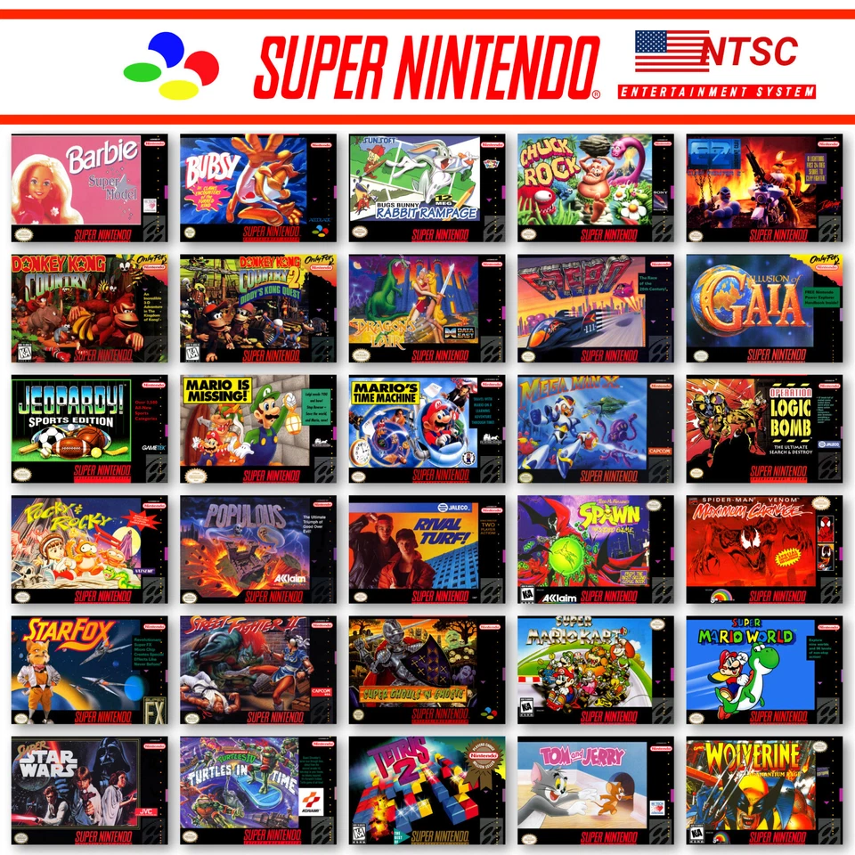 SNES / Super Nintendo ⚠️🚨 NTSC-U US Module Spiele-Auswahl 🇺🇸 🎮✅ - Bild 1 von 1