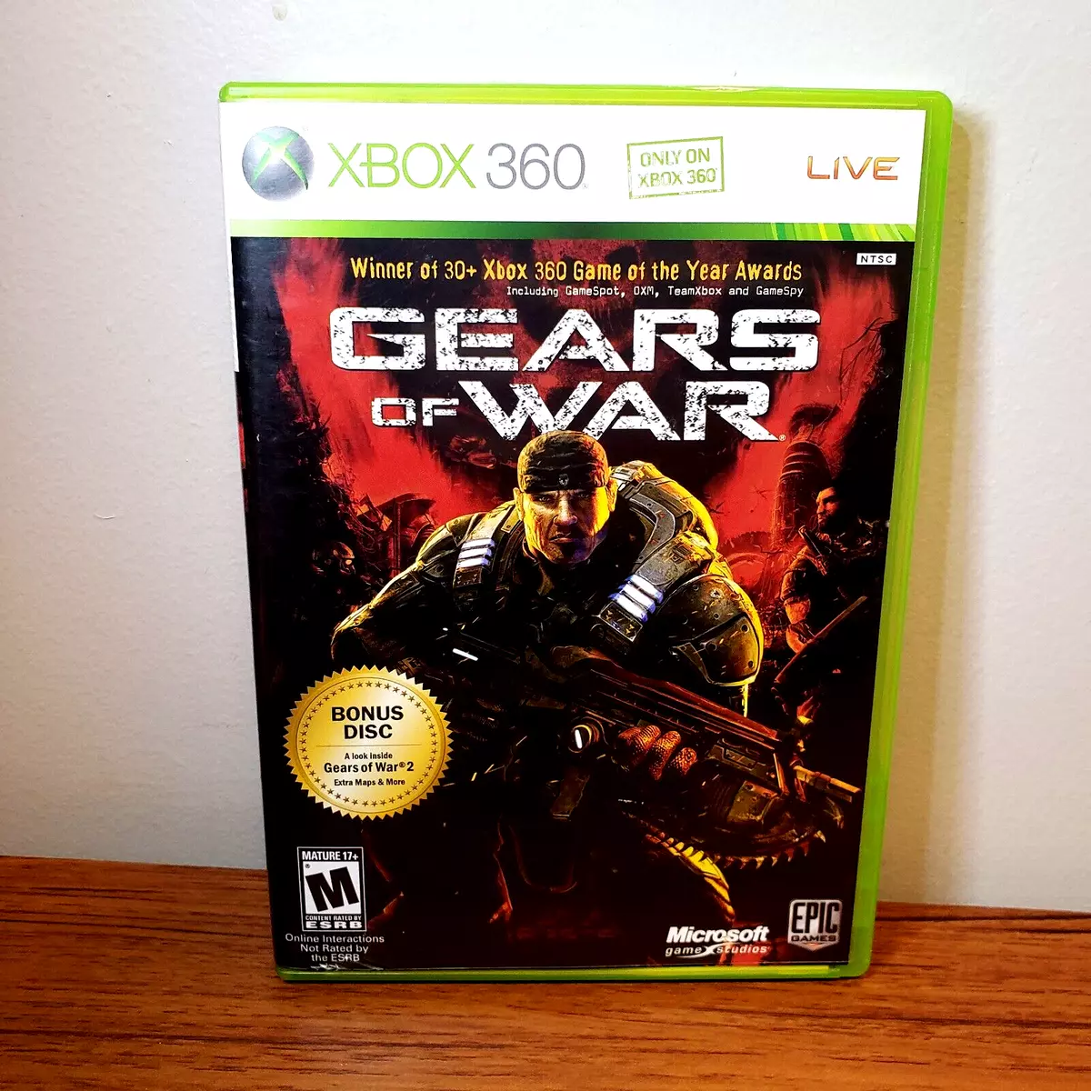 Gears Of War 2-Disc Bonus Edition Xbox 360 Complete Collection Platinum  Hits NEW 882224743068