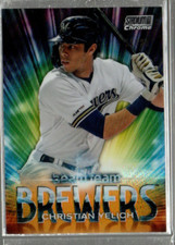 2020 Stadium Club Chrome Beam Team Orange Refractors #BT4 Christian Yelich /25