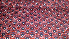  New 100% Cotton Fabric Red White and Blue Geometric Stars  Design 