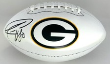 Packers SB Champ DONALD DRIVER Signed White Panel Logo Football AUTO - JSA