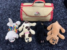 VINTAGE Pound Puppies Newborn Kennel and 3 Plush Pound Puppies 1985 Plus Kitty