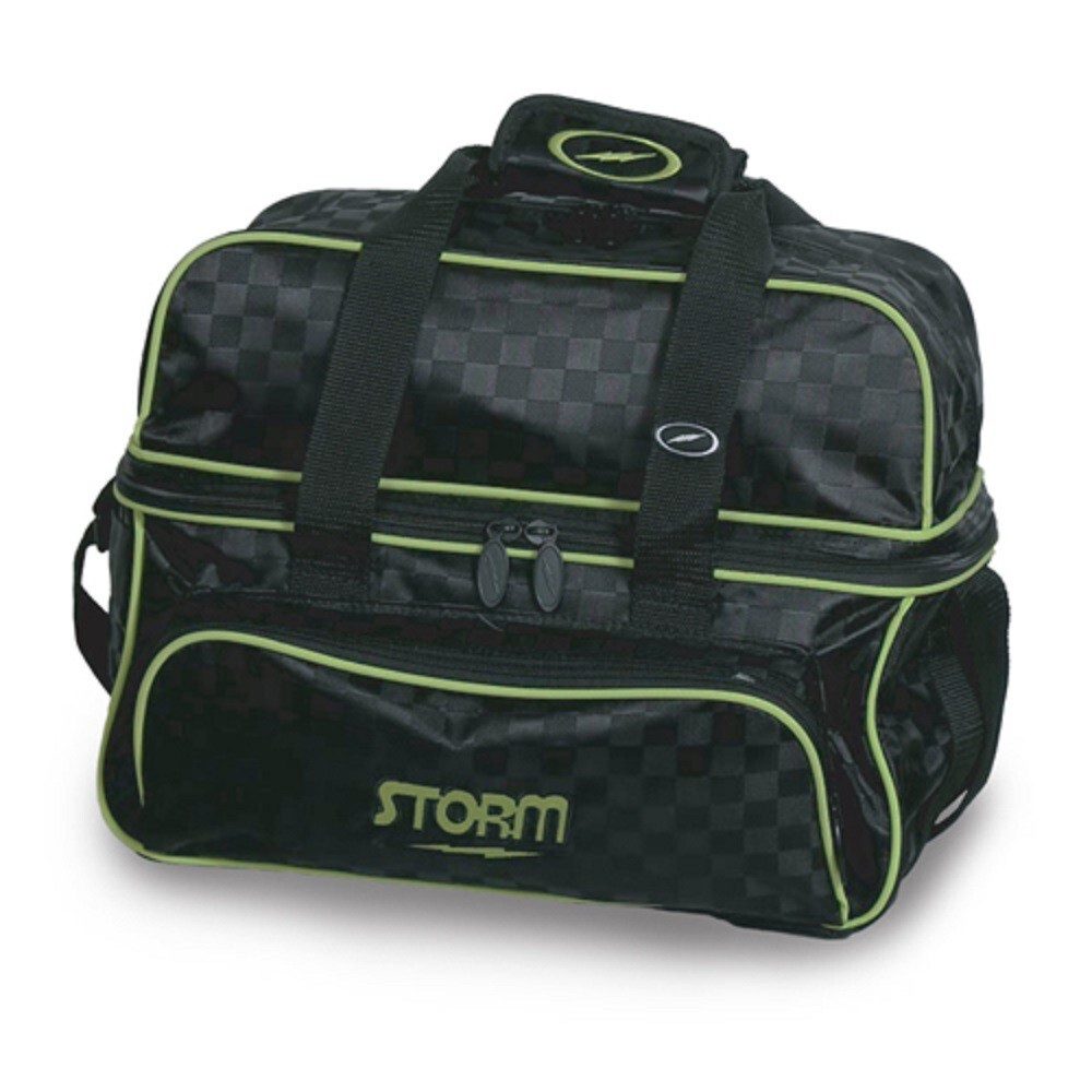 Storm 2 Ball Tote Bowling Bag with shoe pocket Black/Lime Trim
