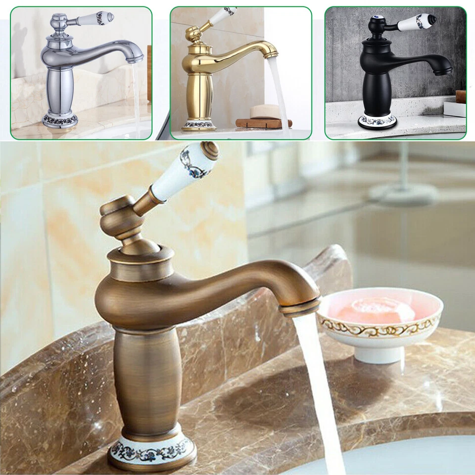 Bad Nostalgie Retro Waschtischarmatur Mischbatterie Wasserhahn Einhebelmischer - Bild 2 von 4