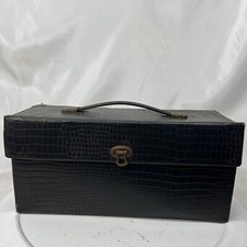 Vintage 8 Track Faux Black Leather Carrying Case With 6 Various Artist