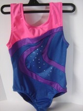 FREESTYLE DANSKIN Gymnastics Dance Leotard Blue Pink Purple Sparkle Girls 7-8