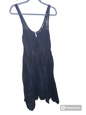 Free People Boho Festival Dress Black Lace Size 4 | eBay