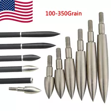 12PK Archery Arrowheads 100-350Gr Target Points Field Tips Screw Arrow Practice