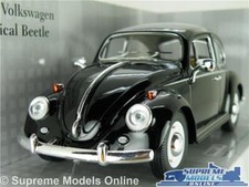 VOLKSWAGEN BEETLE MODEL CAR BLACK VW 1:24 SCALE OPENING PARTS LARGE CLASSIC K8