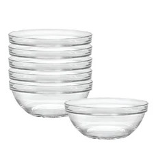 Glass Made In France Lys 63/4inch Stackable Clear Bowl Set Of 6