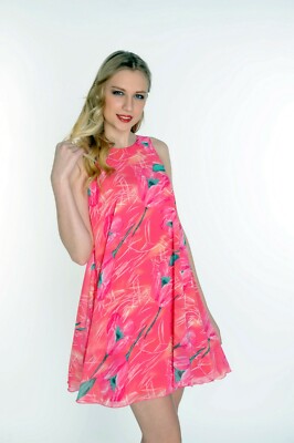 SILK PARTY DRESS A-LINE SLEEVELESS Colorful Summer Wedding Cocktail  European | eBay