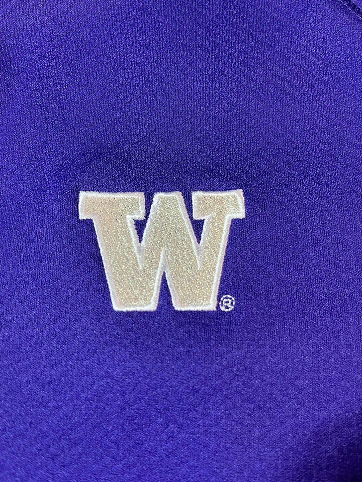 Nike Dri-Fit Washington Huskies Coaches 1/4 Zip Mens Pullover Football Medium SS - Image 3 of 4