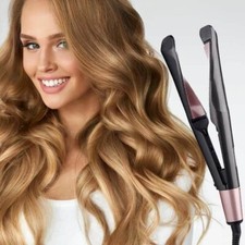 Piastra Capelli 2 in 1 Curl & Straight Onde Ricci Lisci Ceramica 230°