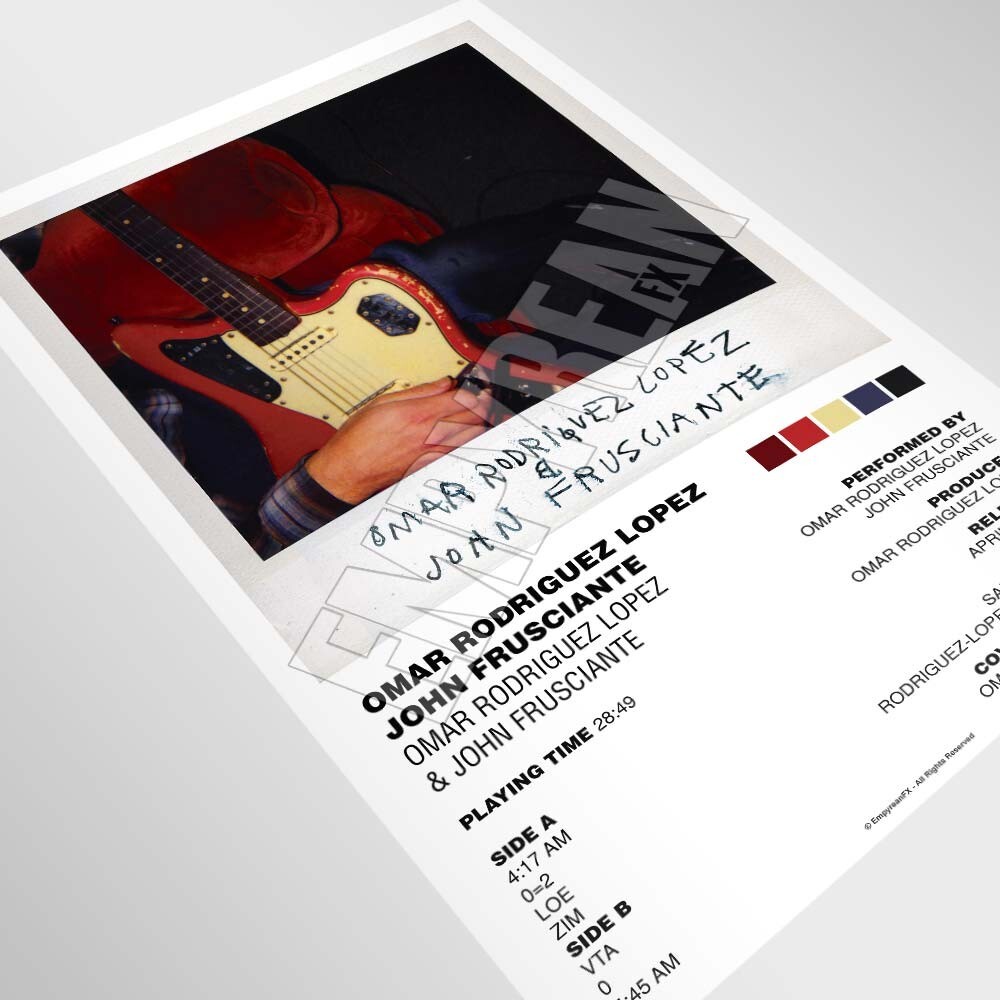 John Frusciante Omar Rodriguez Lopez Vinyl LP Album Poster Art