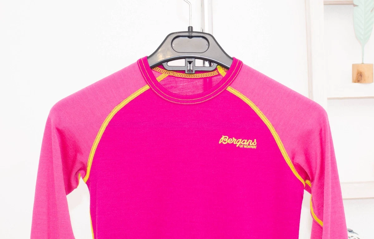 Bergans Merino Wool Thermal Base Layer Girls Top Crew Neck Pullover 10 Years 140