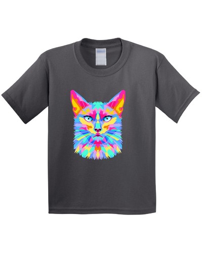 Cat Animal Lover Cute Kids T-Shirts Funny Colorfull Cats Gift USA Party Tee - Picture 8 of 14
