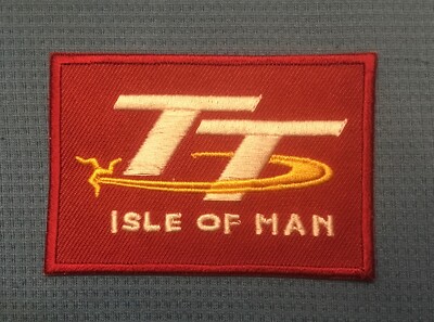 ISLE OF MAN TT FAHRRAD RENNABZEICHEN EISEN AUFNÄHEN AUF PATCH NY TREE CASSYN TT BIKER