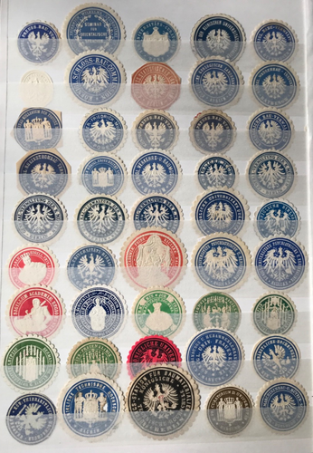 Mixed Lot Seal Stamps, Vignettes, 45 Pieces Circa 1880-1932, Heraldry, Lot 4