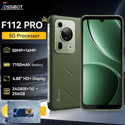 Global FOSSiBOT F112 PRO 5G Rugged Phone Android 14 Mobile Outdoors 50MP 120Hz