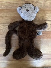 RARE JELLYCAT Bobo Monkey Brown Tan Face Plush Floppy Retired RARE 15"