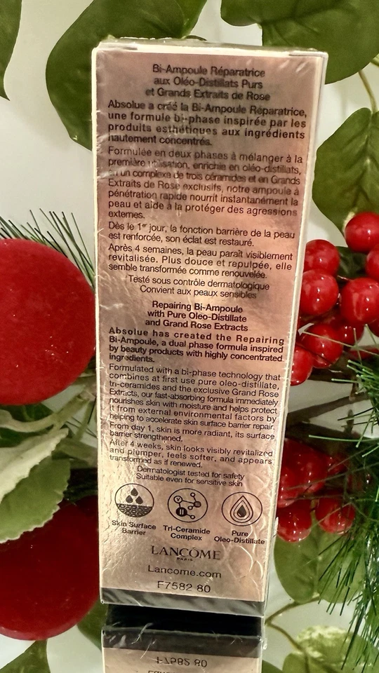 SUERO BI-AMPOULE Lancome ABSOLUE Reparación Barrera de la Piel Nuevo en Caja Auténtico Foto 3 de 4