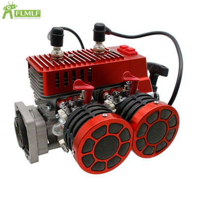FLMLF 1/5 RC CNC Metal 58CC Two Twin Cylinders Engine for 1/5 Losi
