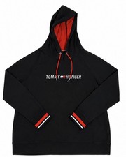Tommy Hilfiger Sport Hoodie Youth 1X Black Red Pullover Logo Sweatshirt