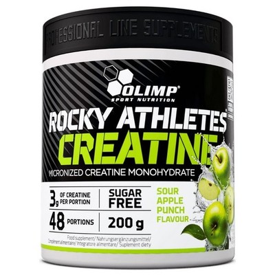 Olimp Rocky Athletes Creatine, Kreatin 3000 mg, saurer Apfel - 200 g