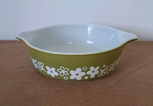 Crazy Daisy Vintage Pyrex Casserole Dish 6 Inch Ovenware