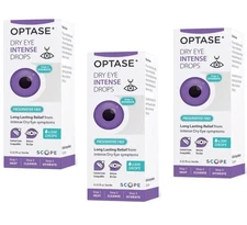 (3) OPTASE Dry Eye Intense 300 drops each, 0.33 fl oz Bottle ** Expire 07/2027