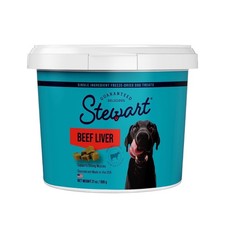 Freeze Dried Raw Beef Liver Training Treats or Meal Topper for Dogs, 21 oz Tub