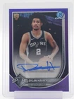DYLAN HARPER 2025-26 BOWMAN CHROME ROOKIE AUTO PURPLE REFRACTOR /250 SPURS Q7656