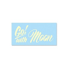Aufkleber Mooneyes GO with MOON beige California Kulture Racing Custom ElMirrage