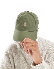 Polo Ralph Lauren Cotton Chino Baseball Cap Dark Green, Adjustable