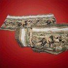 Horses Western Pillow 2 Shams & Valance Set Log Cabin Cottage 3pcs New  — photo 2