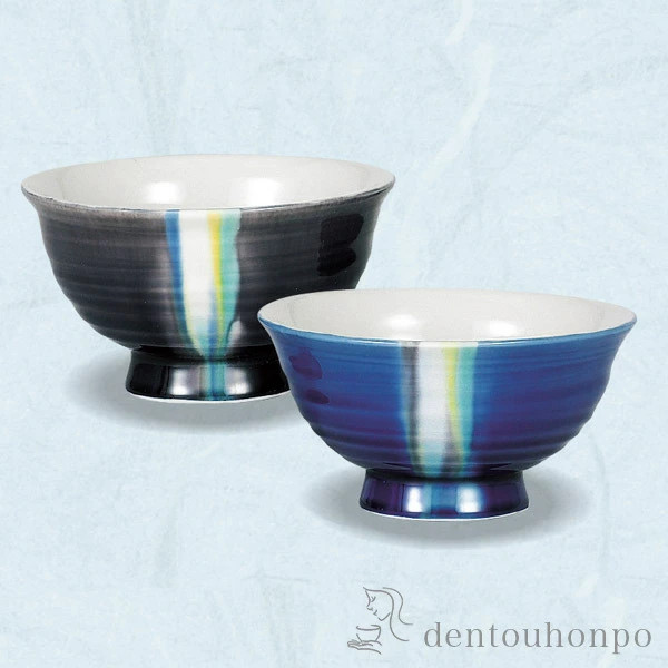 Kutani-yaki Set Meal Bowl "Nijikawa" (Gift Present Rice Bowl Recomm From Japan