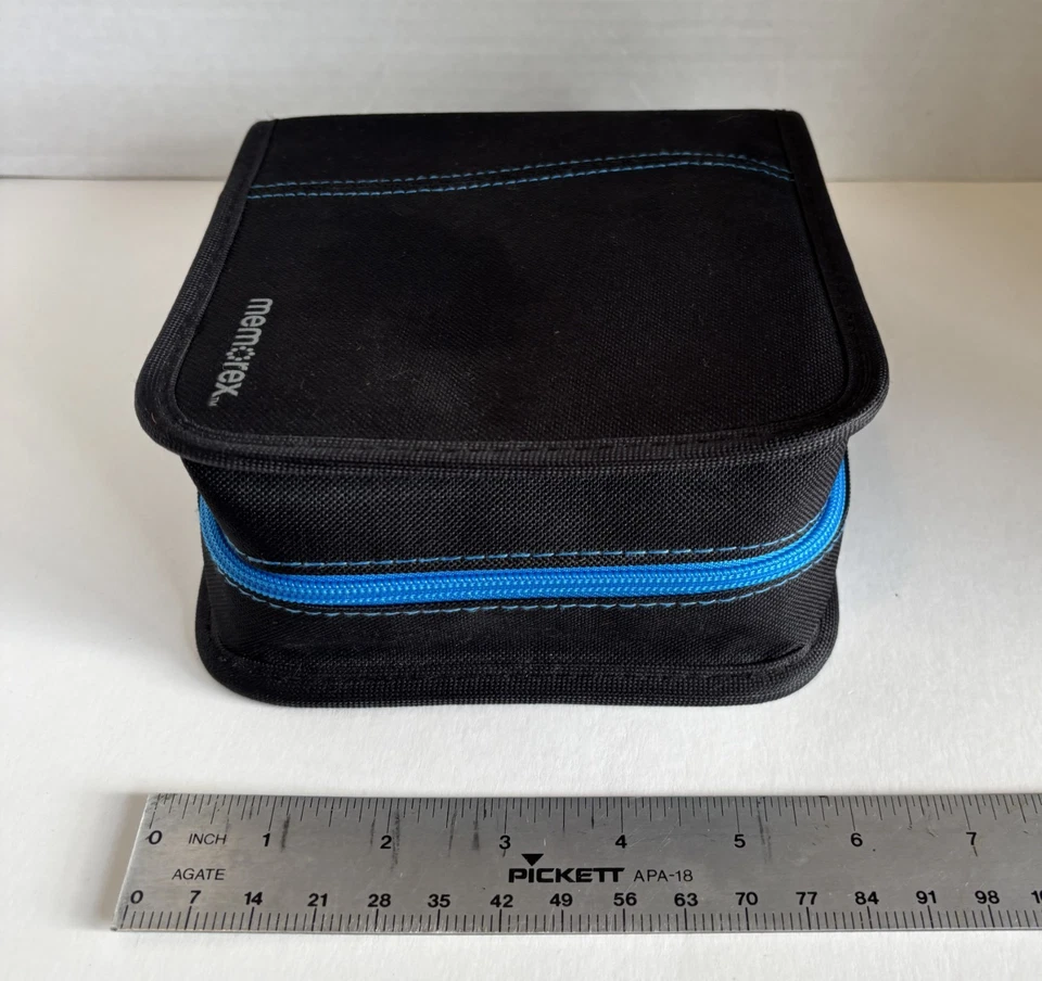 Estuche de viaje Memorex 48 unidades LifeStyle soporte para CD y DVD azul y negro estuche con cremallera Foto 3 de 4