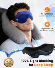 3 Pack 3D Blackout Sleep Eye Mask Coverage for Side Sleepers Comfortable Travel 