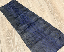 Blue Genuine Python Snakeskin Leather piece real hide snake skin Rattle Boa 417