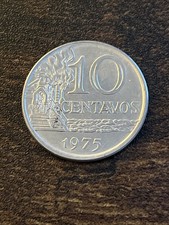1975 Brazil Brasil 10 Ten Centavos Beautiful Actual Coin TC1319*