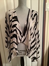 Chico s Easywear 1 Medium Open Front Cardigan Jacket Animal Print