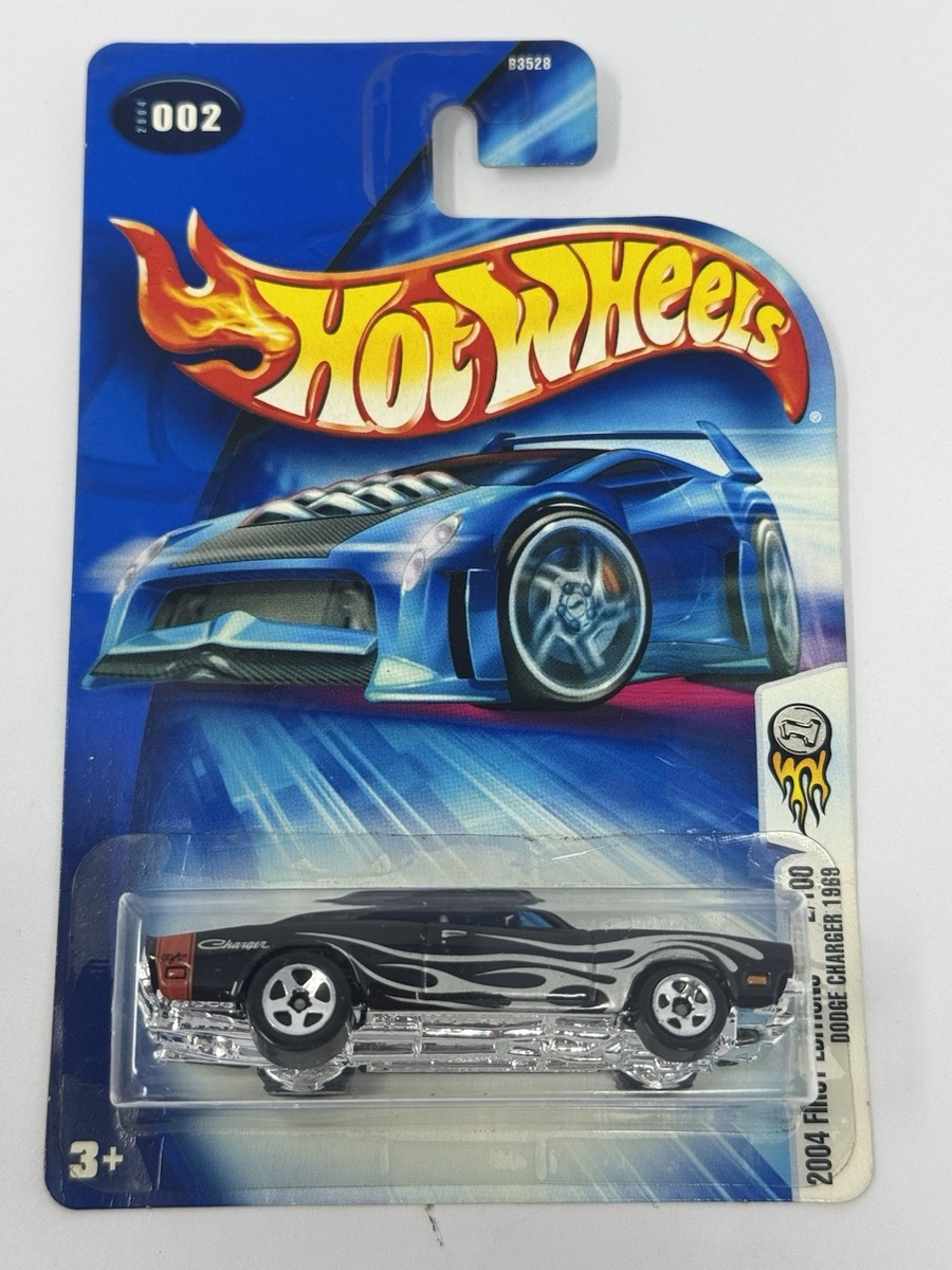 Hot Wheels 2004 First Editions Black Silver Flames '69 Dodge