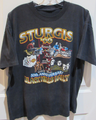 Vintage 1990 Harley Davidson T-Shirt Sturgis 50th Anniversary