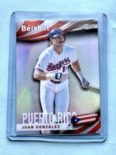 2021 Topps Chrome Beisbol Insert Juan Gonzalez #B-14 Texas Rangers / Puerto Rico