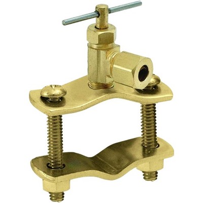 EZ-FLO 1/4 Inch (OD) Self Tapping Saddle Valve, 1/4'' OD, Brass, 65801lf 